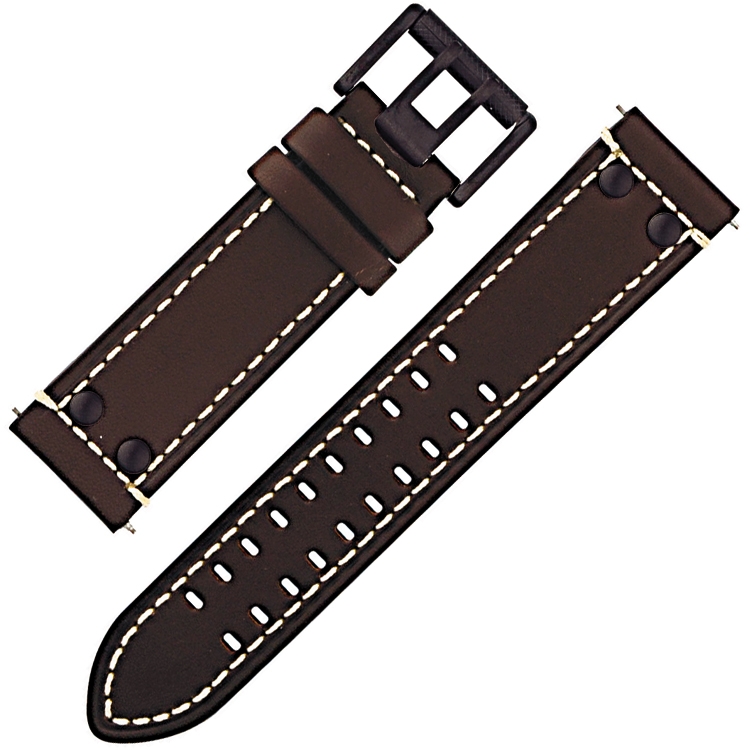 ROUREOX Leder Uhrenarmband 24mm - Quick Release Für Diesel DZ1405 4323