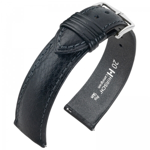 Hirsch Camelgrain Uhrenarmband Pro Skin Antiallergisch Schwarz