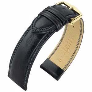 Hirsch Ascot Uhrenarmband Schwarz