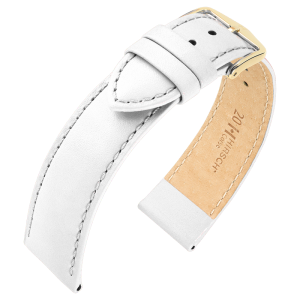 Hirsch Corse Uhrenarmband Kalbsleder Weiss