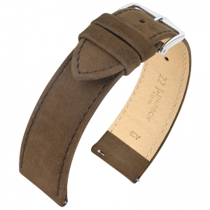 Hirsch Nubuk Uhrenarmband Braun