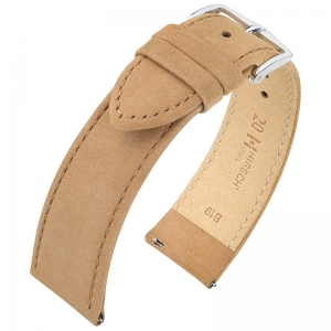 Hirsch Nubuk Uhrenarmband Beige