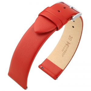 Hirsch Toronto Uhrenarmband Italienisches Kalbsleder Rot