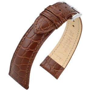 Hirsch Aristocrat Uhrenarmband Crocograin Braun