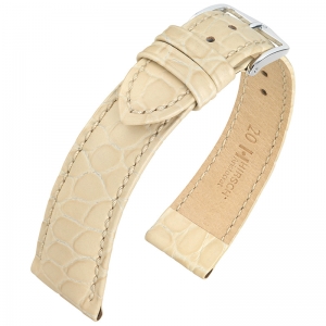 Hirsch Aristocrat Uhrenarmband Crocograin Beige