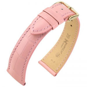 Hirsch London Louisiana Alligator Uhrenarmband Matt Hellrosa