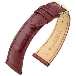 Hirsch London Louisiana Alligator Uhrenarmband Matt Weinrot