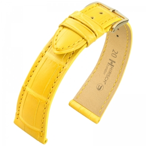 Hirsch London Louisiana Alligator Uhrenarmband Matt Gelb