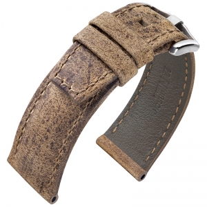 Hirsch Tritone Uhrenarmband fuer Panerai Kudu Antilope Matt Braun