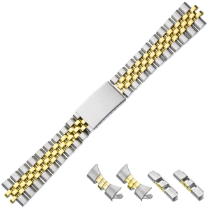 Jubilee Uhrenarmband 'Typ Rolex' Rostfreier Stahl Bicolor 20mm