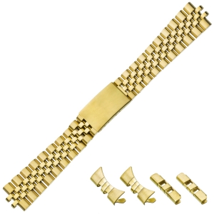 Jubilee Uhrenarmband 'Typ Rolex' Rostfreier Stahl Gold 20mm