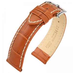 Hirsch Modena Uhrenarmband Alligatorgrain Honig