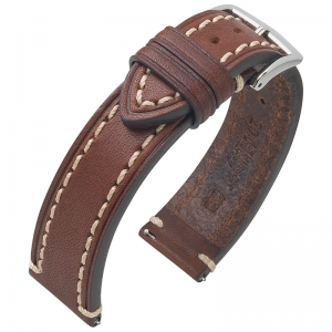 Hirsch Liberty Uhrenarmband Sattelleder Braun