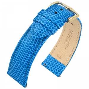 Hirsch Rainbow Uhrenarmband Lizardgrain Hellblau