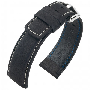 Hirsch Mariner Uhrarmband 100m Wasserfest Schwarz