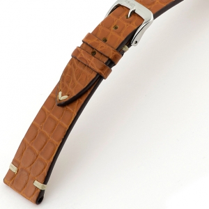 Rios Royal Uhrenarmband Alligatorleder Cognac