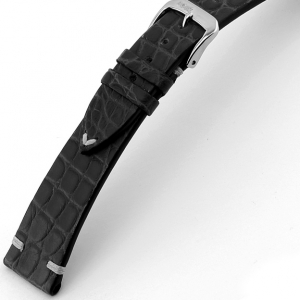 Rios Royal Uhrenarmband Alligatorleder Schwarz