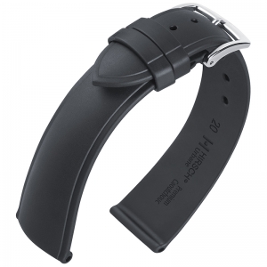 Hirsch Urbane Uhrenarmband Kautschuk Schwarz