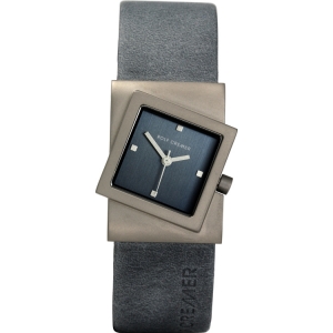 Rolf Cremer Turn 492363 Uhrenarmband Grau Leder 22mm