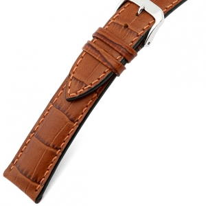 Happel Jackson Alligator Uhrenarmband Rindsleder Cognac