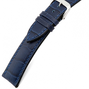 Happel Jackson Alligator Uhrenarmband Rindsleder Blau