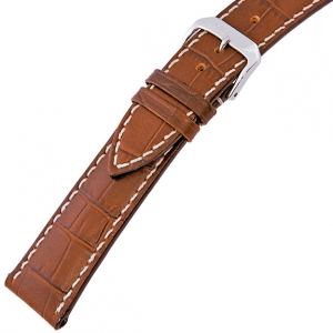 Rios New Orleans Alligator Uhrenarmband Rindsleder Cognac