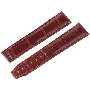 Maurice Lacroix Masterpiece Uhrenarmband Faltschliesse Mississippi Alligator Cognac 20/18 mm