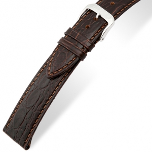 Happel Bahia Crocograin Uhrenarmband Braun