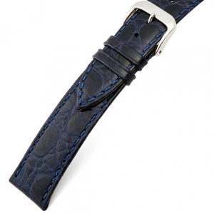 Happel Bahia Crocograin Uhrenarmband Blau