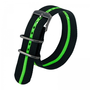 Luminox 3050, 3060, 3080, 3090, 3150, 3950 ZULU Strap Black Green Nylon 23mm - FN.3950.35