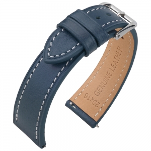 Kalbsleder Uhrenarmband Vintage Blau