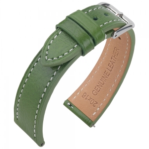 Kalbsleder Uhrenarmband Vintage Grün