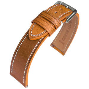 Kalbsleder Uhrenarmband Vintage Hellbraun