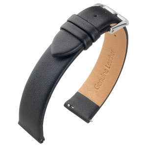 Leder Uhrenarmband ohne Naht Schwarz