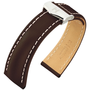 Uhrenarmband für Breitling Faltschliesse - Hirsch Navigator Italienisches Kalbsleder Braun