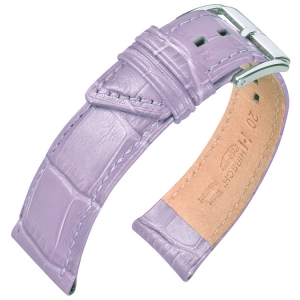 Hirsch Princess Uhrenarmband Alligatorgrain Lila