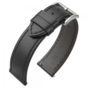 Kalbsleder Uhrenarmband Schwarz