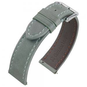 Kalbsleder Uhrenarmband Graugrün