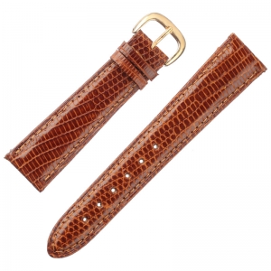 Lizard Echtes Eidechsenleder Uhrenarmband Goldbraun - 20mm