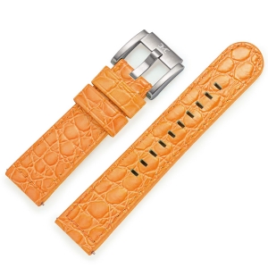 Marc Coblen / TW Steel Uhrenarmband Leder Alligator Orange 22mm