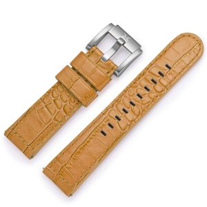 Marc Coblen / TW Steel Uhrenarmband Leder Alligator Camel 22mm