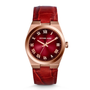 Michael Kors MK2357 Uhrenarmband Leder Rot