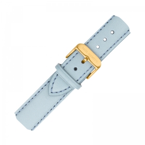 Paul Hewitt Leder Uhrenarmband Hellblau mit Goldfarbiger Schliesse 20mm