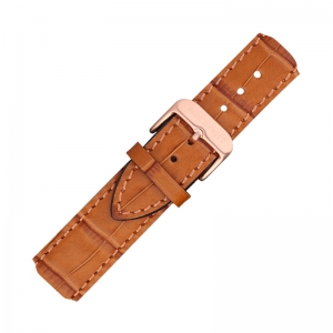 Paul Hewitt Leder Uhrenarmband Kroko Hellbraun mit Rosegoldfarbiger Schliesse 20mm
