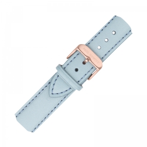 Paul Hewitt Leder Uhrenarmband Hellblau mit Rosegoldener Stahlschliesse 20mm