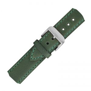Paul Hewitt Leder Uhrenarmband Grün mit Stahlschliesse 20mm