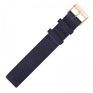 Paul Hewitt Perlon Uhrenarmband Marineblau mit Goldfarbiger Schliesse 20mm