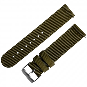 Paul Hewitt Two Piece NATO Uhrenarmband Armeegrün mit Stahl Schliesse 20mm