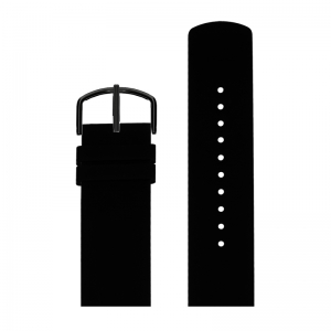 Picto Uhrenarmband Gummi Schwarz - 22mm