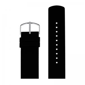 Picto Uhrenarmband Gummi Schwarz - 22mm